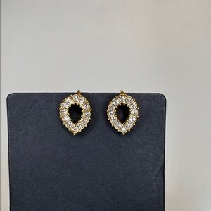 Gold Teardrop Clip On Earrings